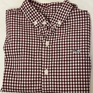 Boys’ Vineyard Vines Long Sleeved Checked Polo